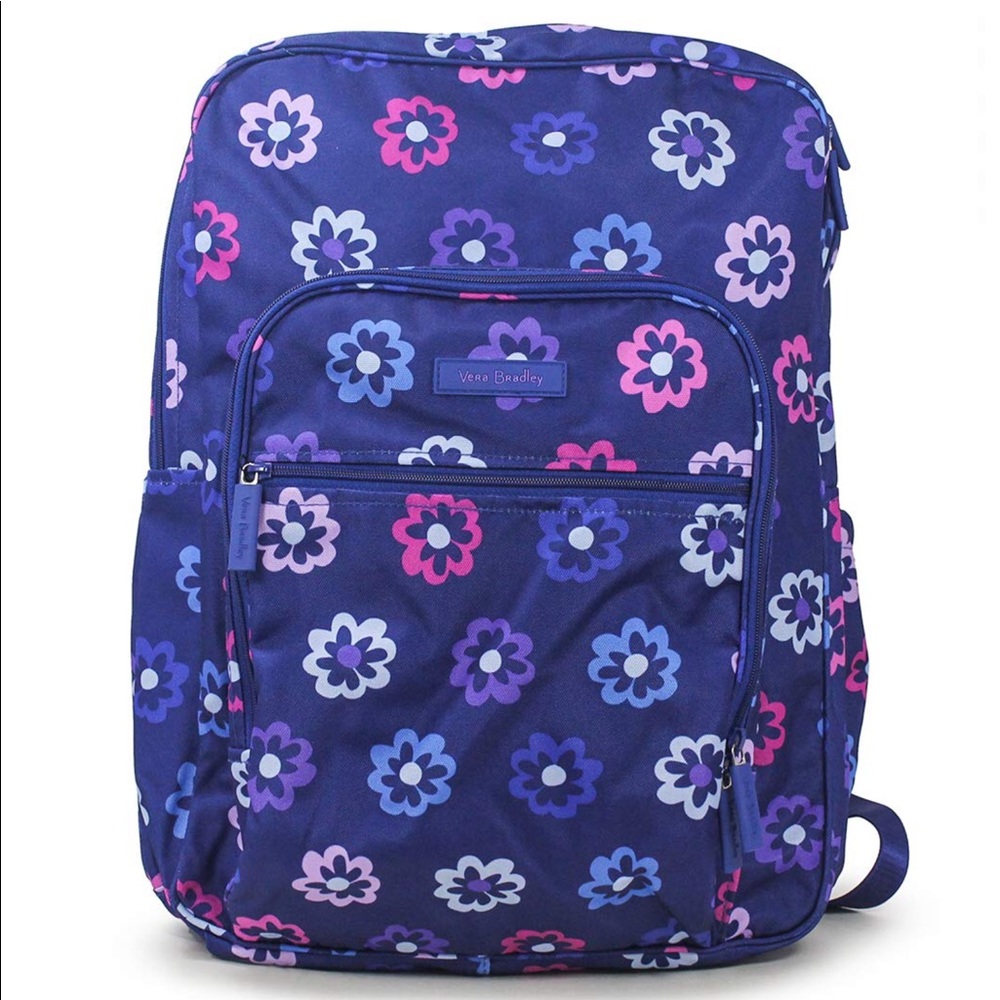 NEW Vera Bradley Ellie Flowers Lighten Up Large Campus Backpack